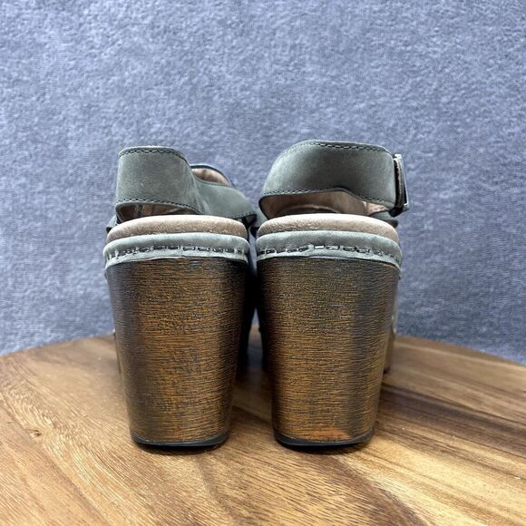 Dansko Delle Nubuck Leather Slingback Clog Women's US 12 EU 42 Gray Heel Shoe - Picture 4 of 7